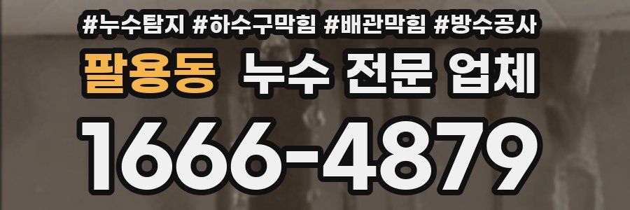 팔용동 누수 전문 업체
