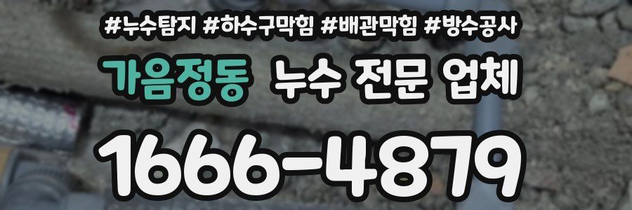 가음정동 누수 전문 업체