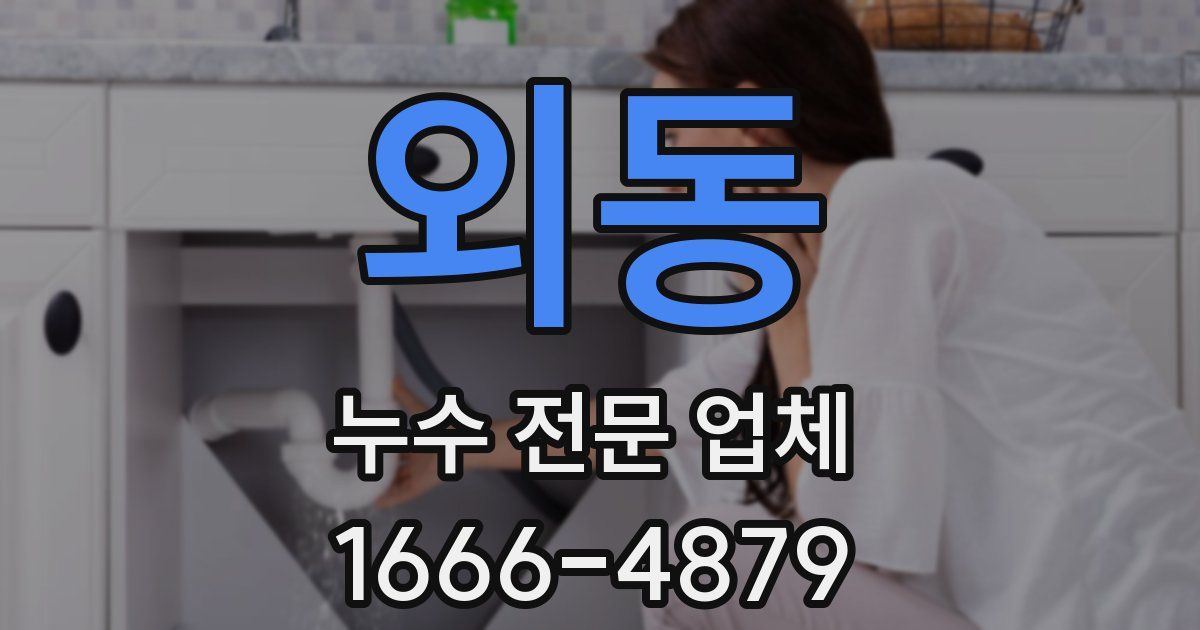 외동 누수 전문 업체