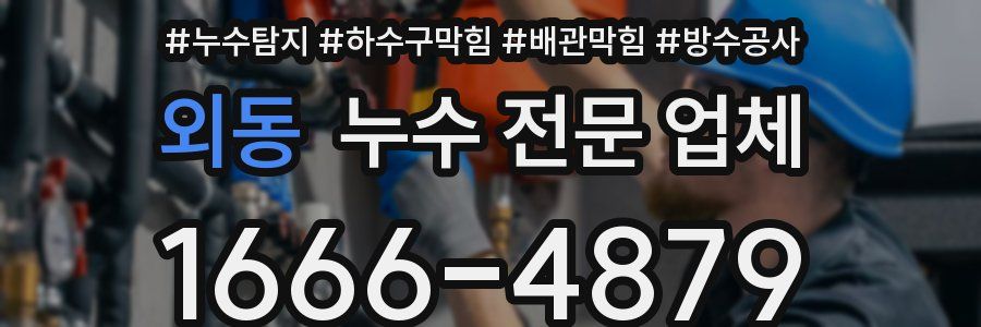 외동 누수 전문 업체