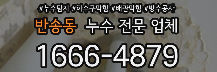 반송동 누수 전문 업체