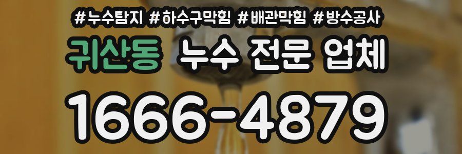 귀산동 누수 전문 업체
