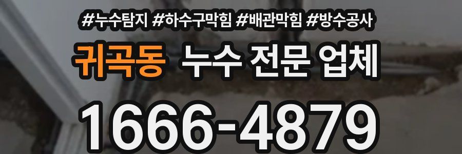 귀곡동 누수 전문 업체
