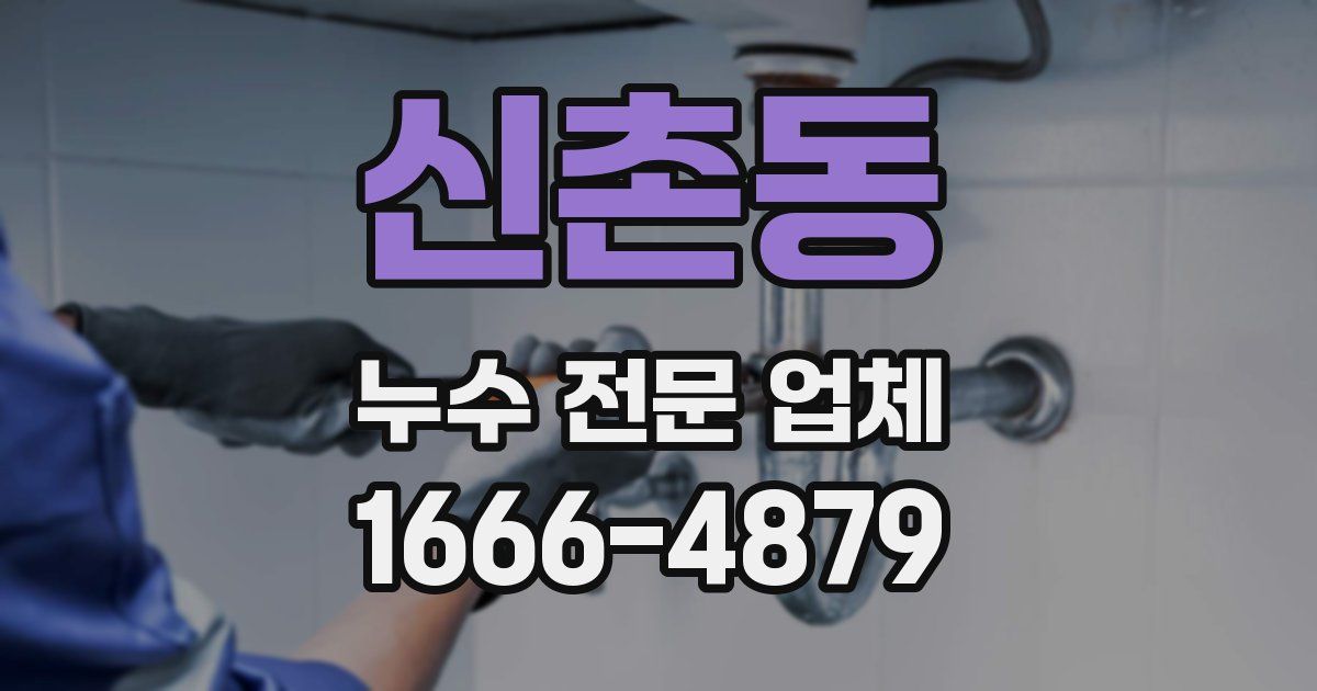 신촌동 누수 전문 업체