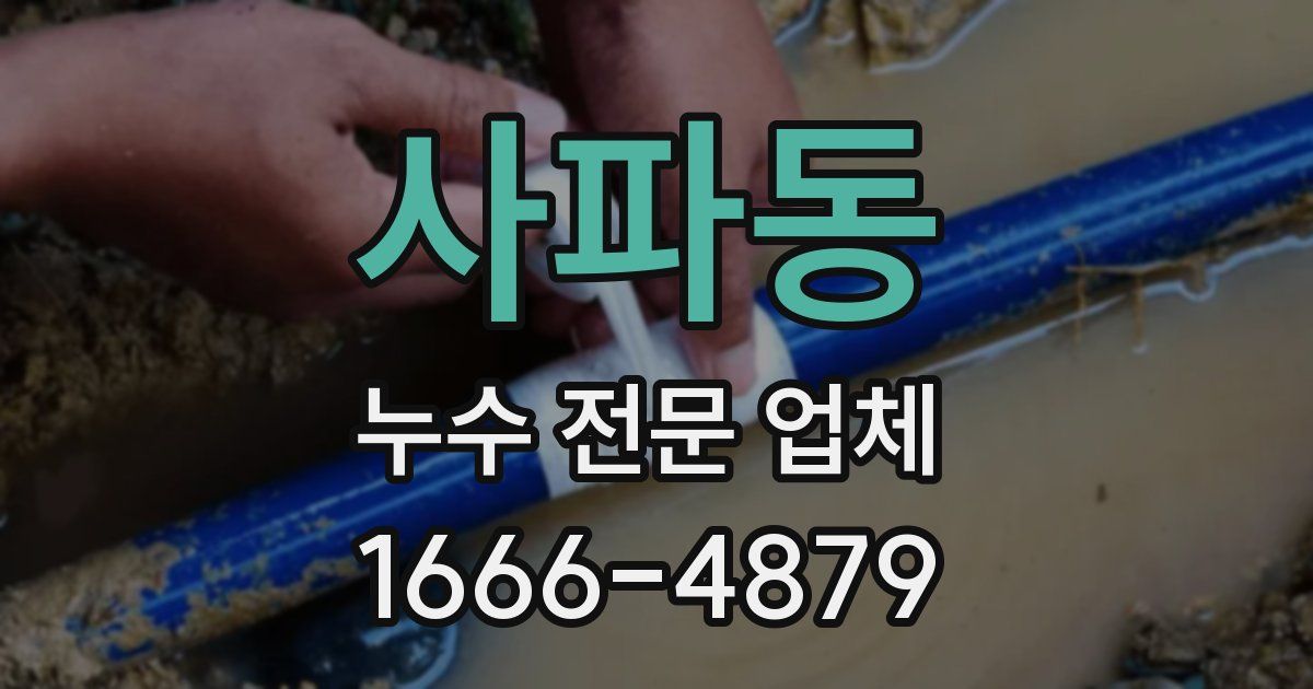사파동 누수 전문 업체