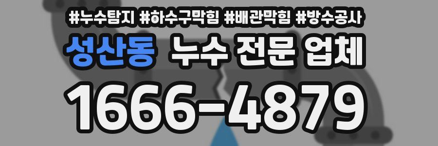 성산동 누수 전문 업체