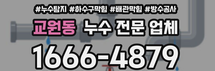 교원동 누수 전문 업체