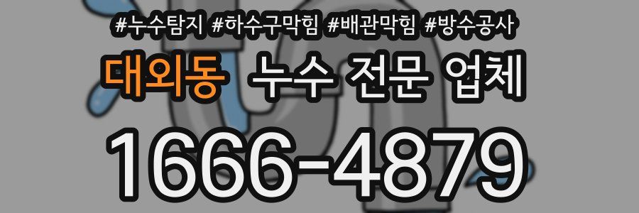 대외동 누수 전문 업체
