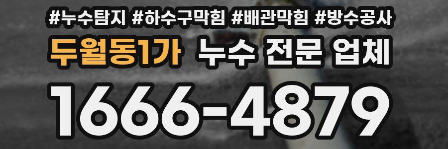 두월동1가 누수 전문 업체