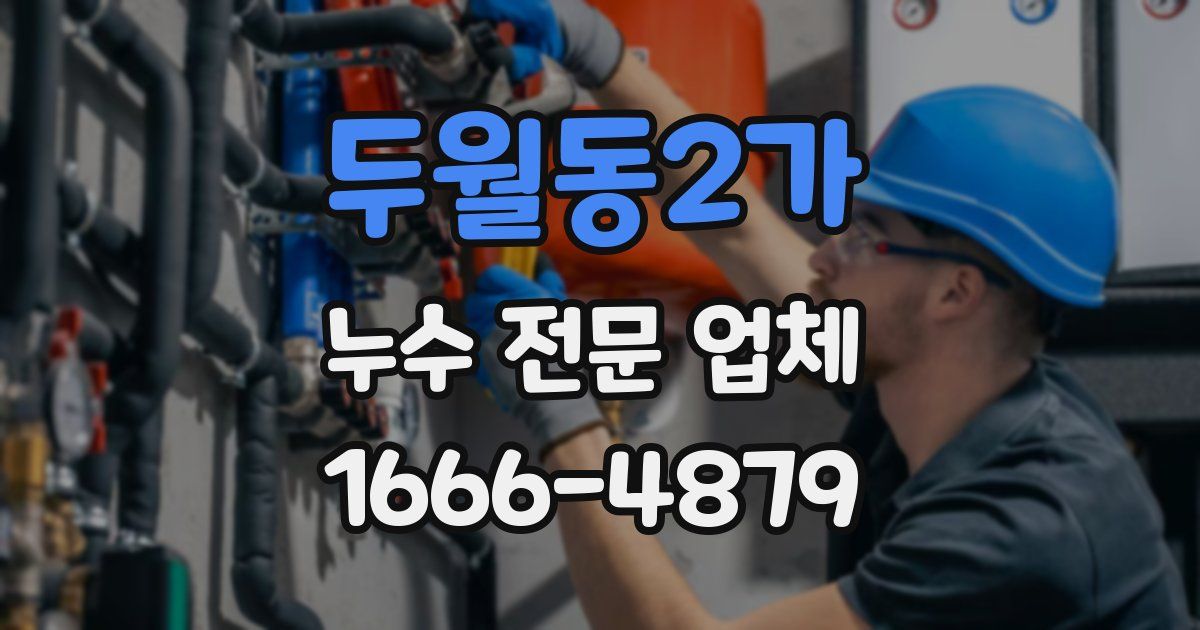 두월동2가 누수 전문 업체