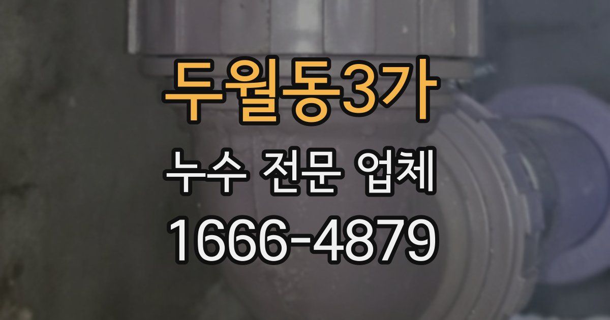 두월동3가 누수 전문 업체