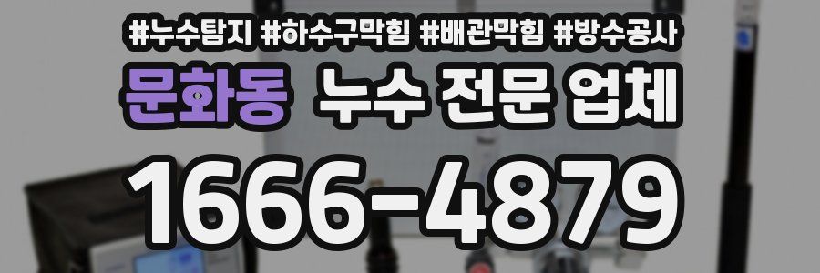 문화동 누수 전문 업체