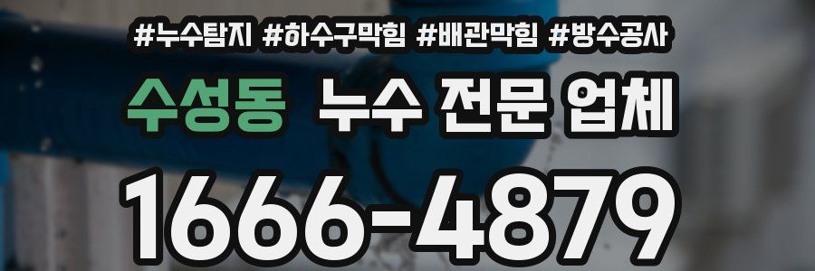 수성동 누수 전문 업체