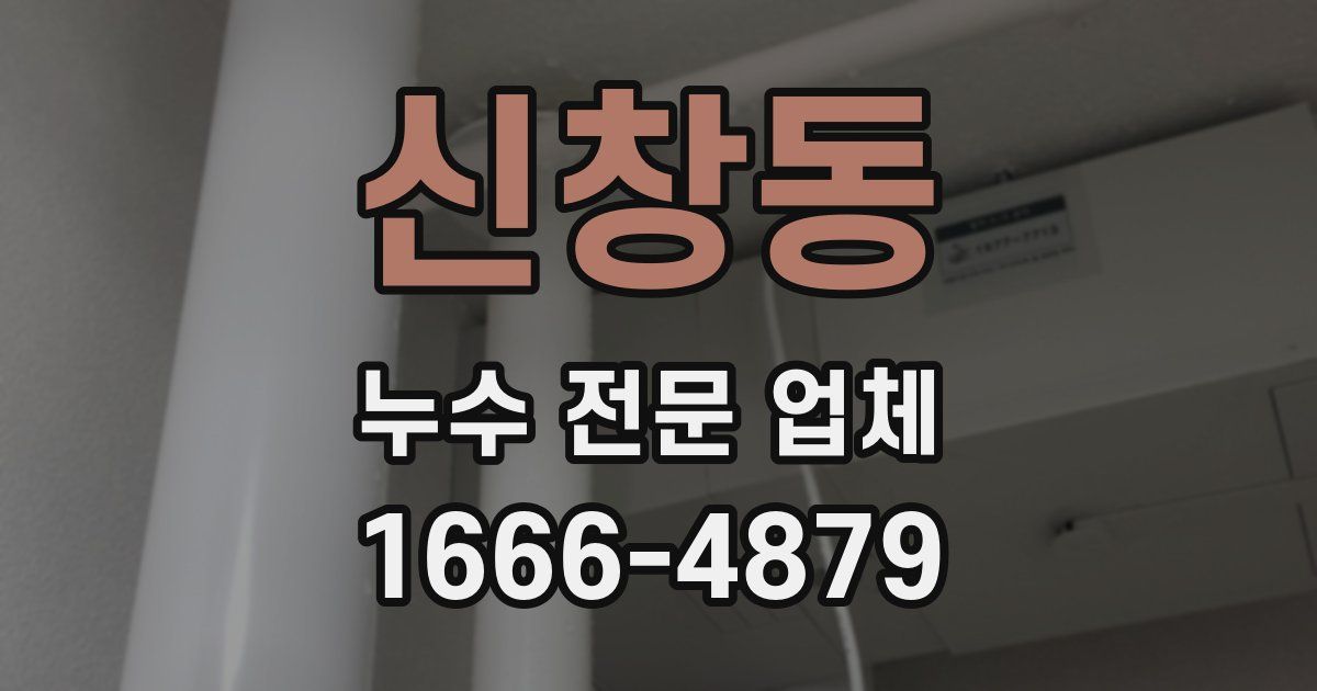신창동 누수 전문 업체