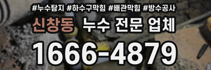 신창동 누수 전문 업체