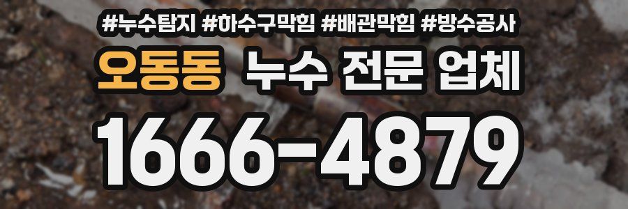 오동동 누수 전문 업체