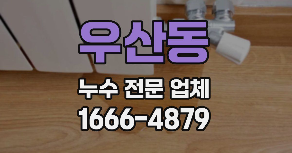 우산동 누수 전문 업체