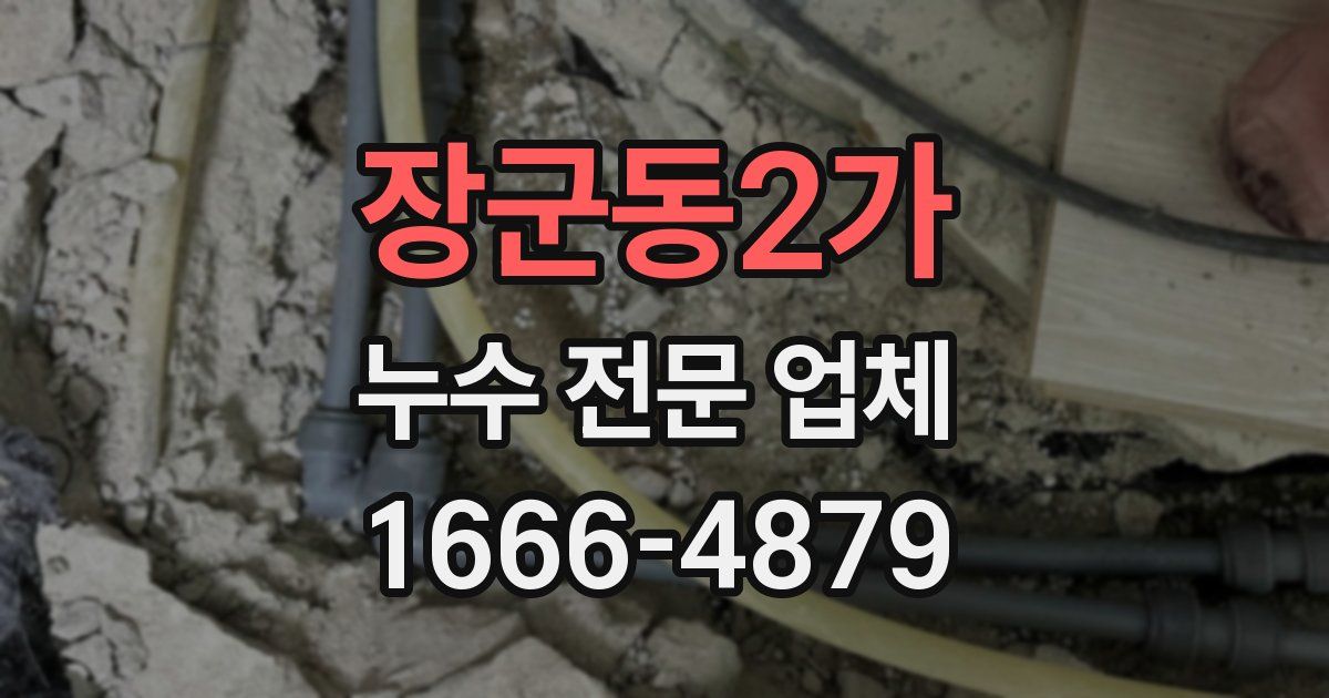 장군동2가 누수 전문 업체