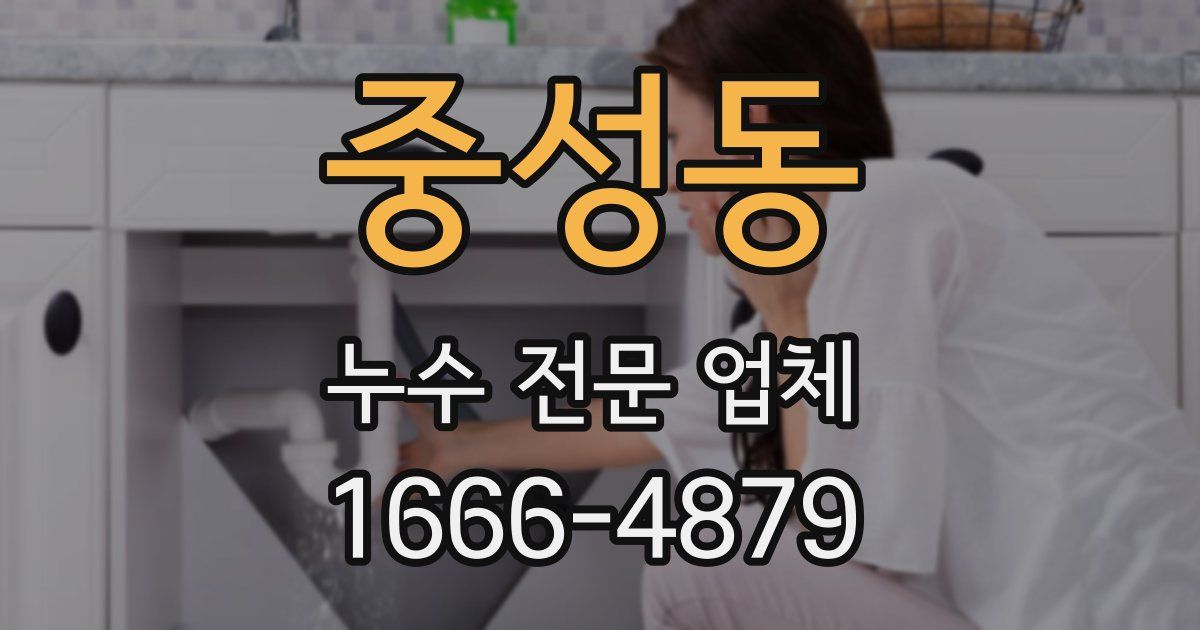 중성동 누수 전문 업체