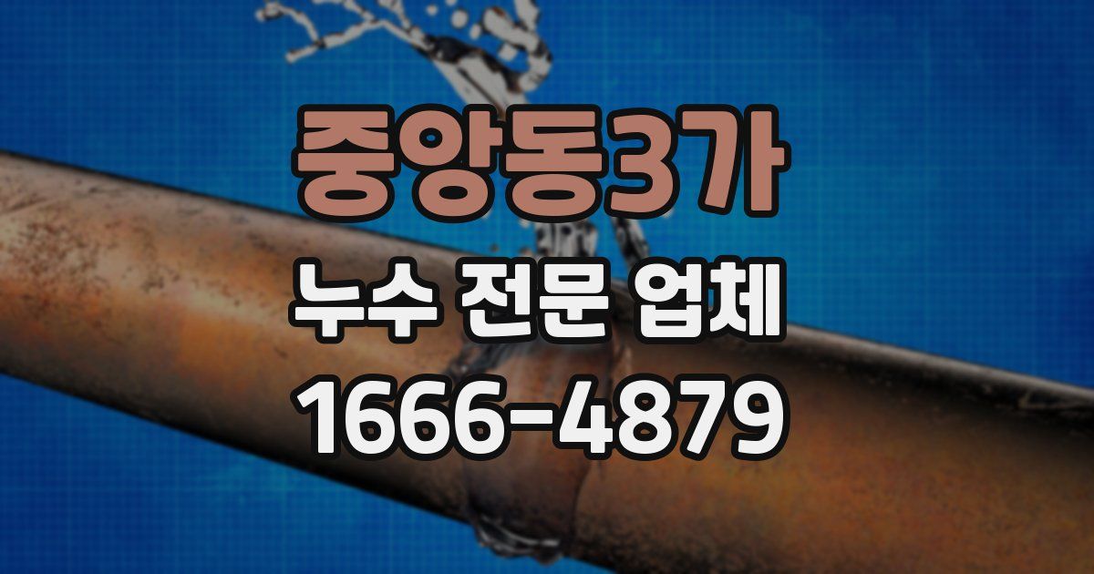 중앙동3가 누수 전문 업체