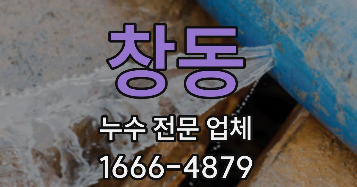 창동 누수 전문 업체
