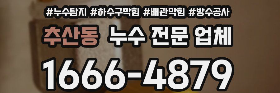 추산동 누수 전문 업체