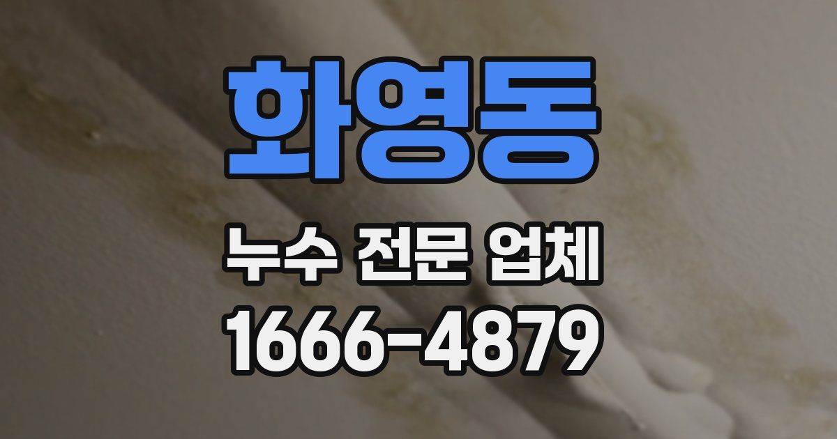 화영동 누수 전문 업체