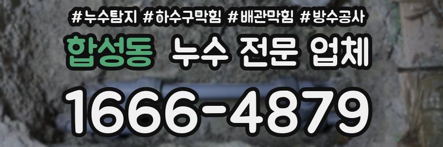 합성동 누수 전문 업체