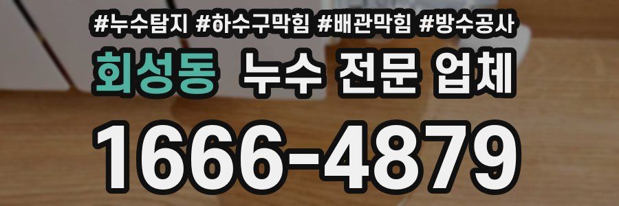 회성동 누수 전문 업체