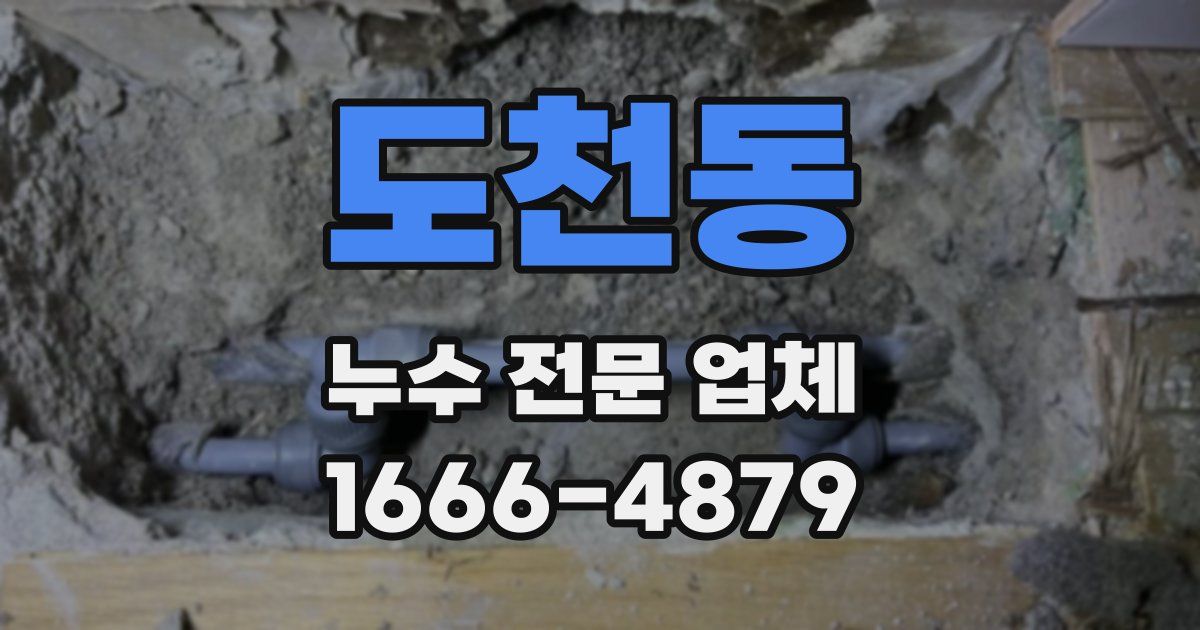 도천동 누수 전문 업체