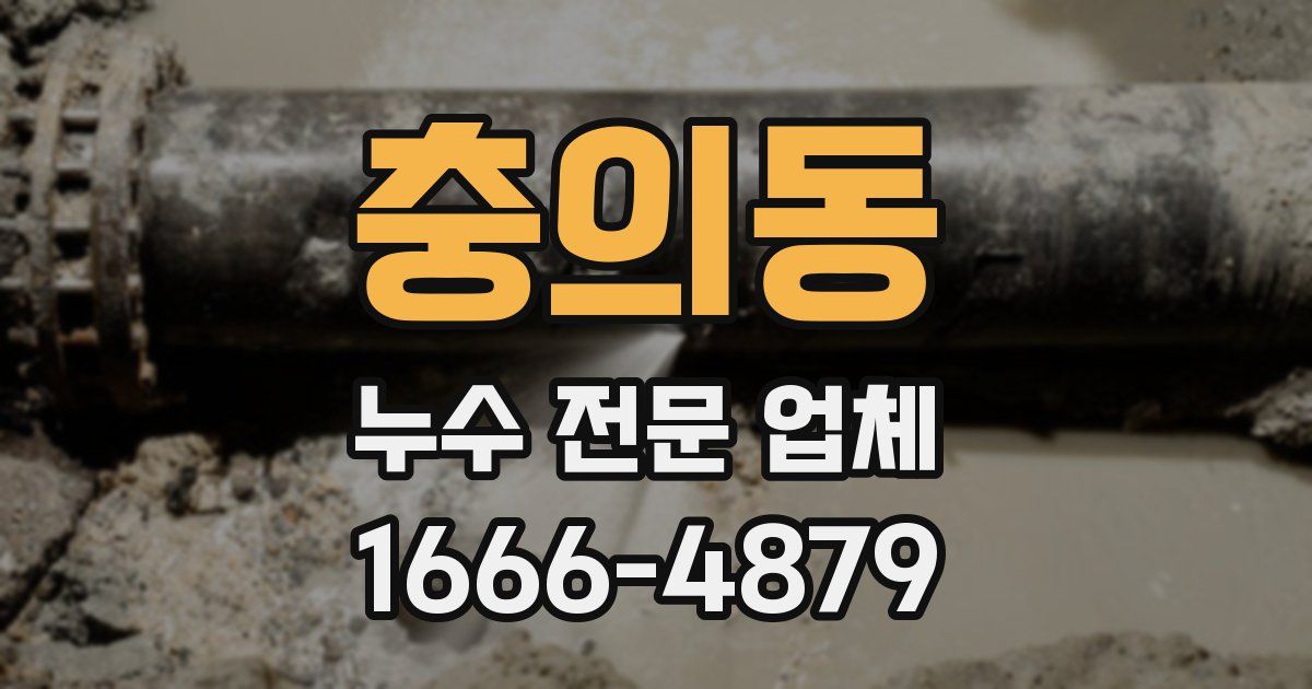 충의동 누수 전문 업체