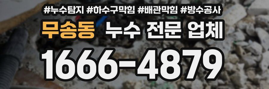 무송동 누수 전문 업체