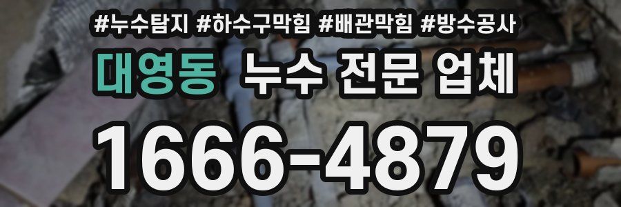대영동 누수 전문 업체