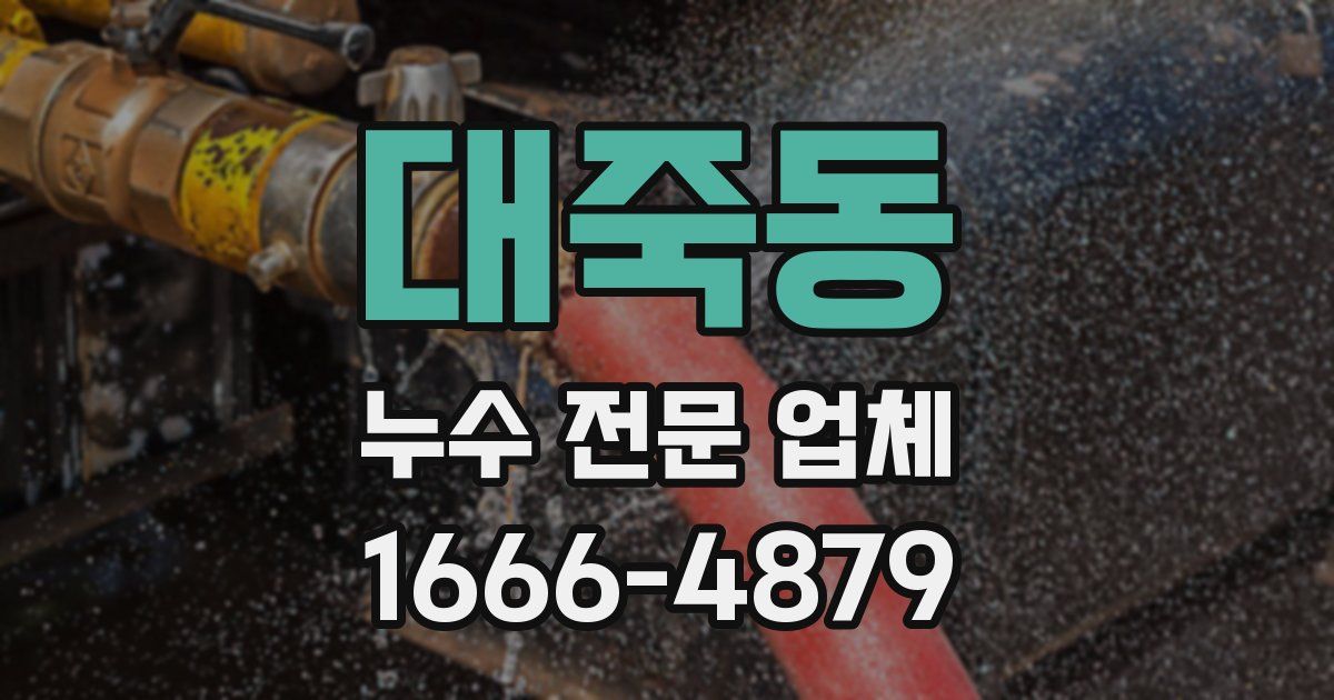 대죽동 누수 전문 업체