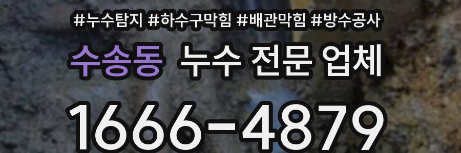 수송동 누수 전문 업체