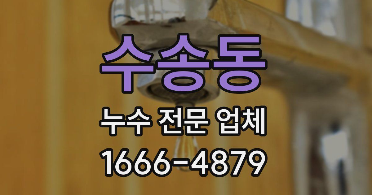 수송동 누수 전문 업체