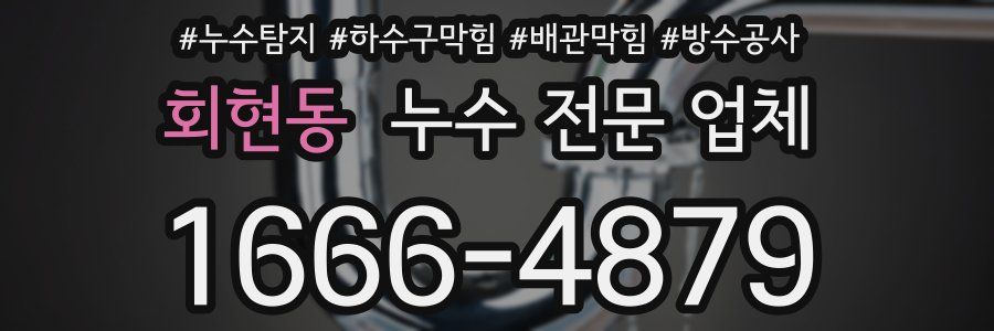 회현동 누수 전문 업체