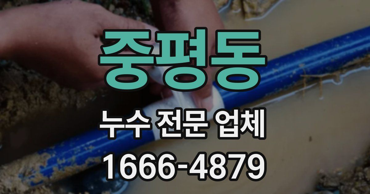 중평동 누수 전문 업체