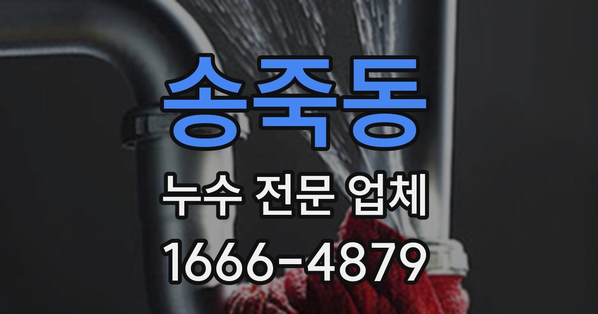송죽동 누수 전문 업체