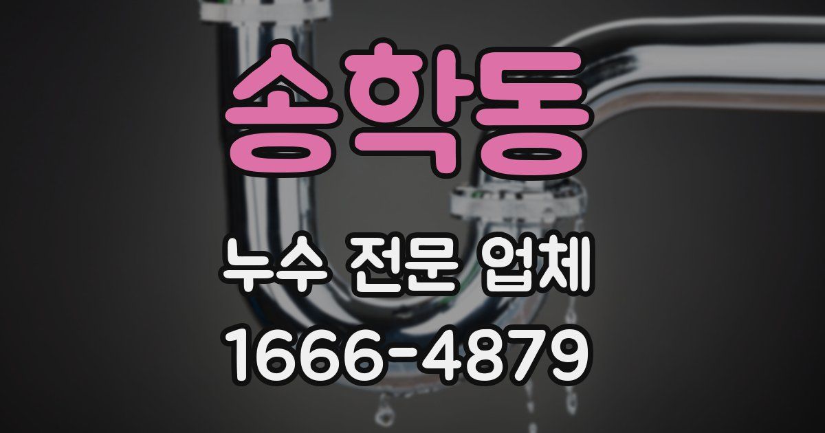 송학동 누수 전문 업체