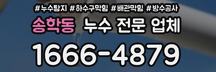 송학동 누수 전문 업체