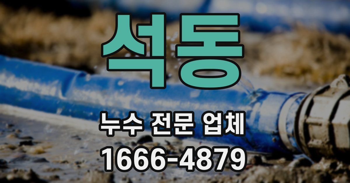 석동 누수 전문 업체