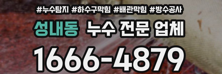 성내동 누수 전문 업체