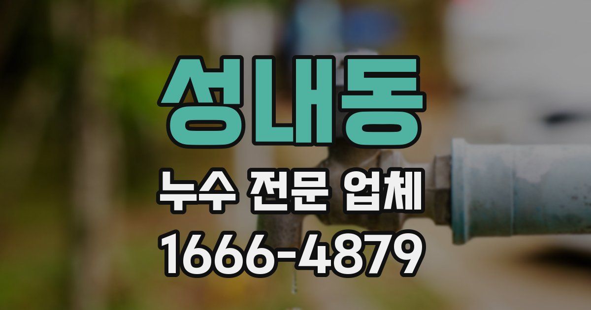 성내동 누수 전문 업체