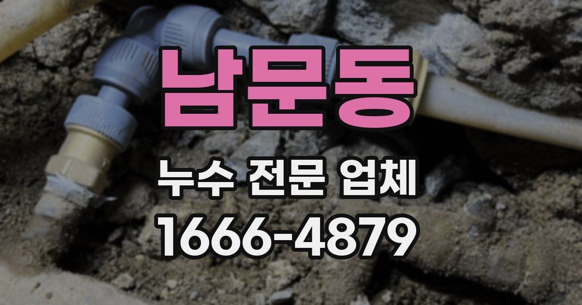 남문동 누수 전문 업체