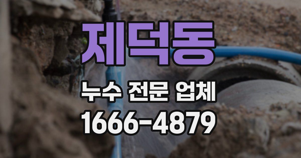 제덕동 누수 전문 업체