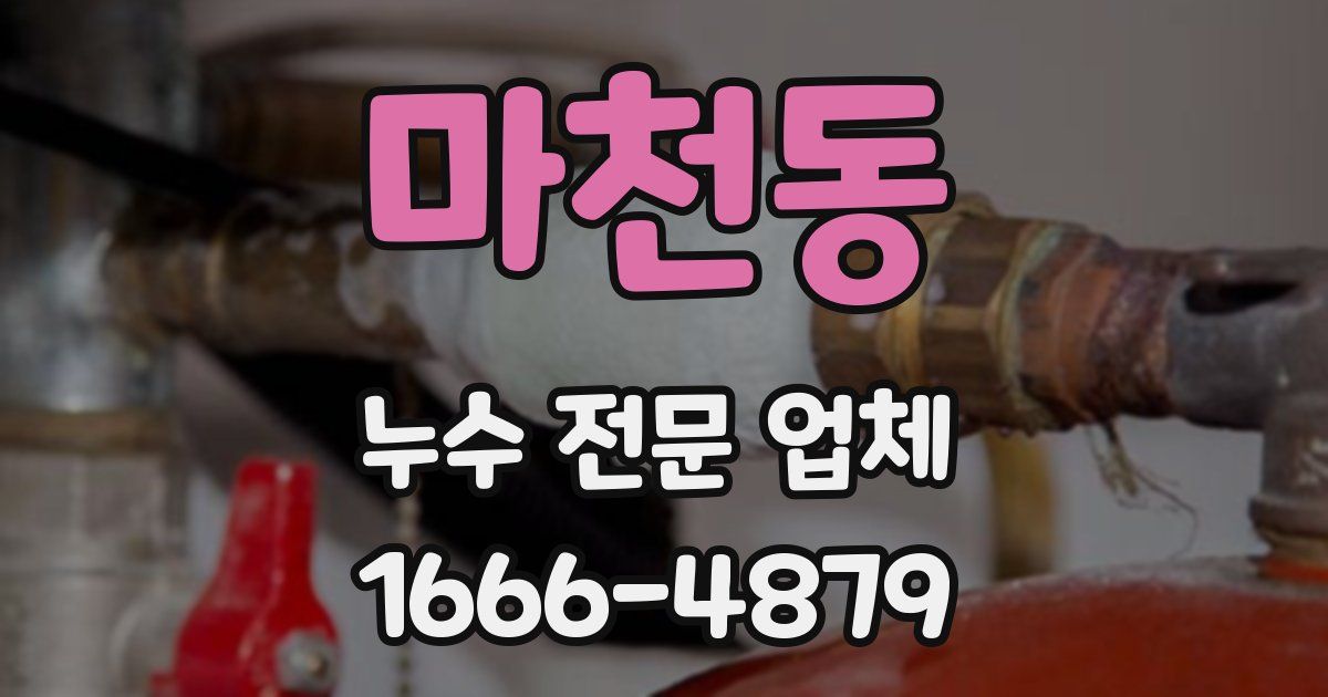 마천동 누수 전문 업체