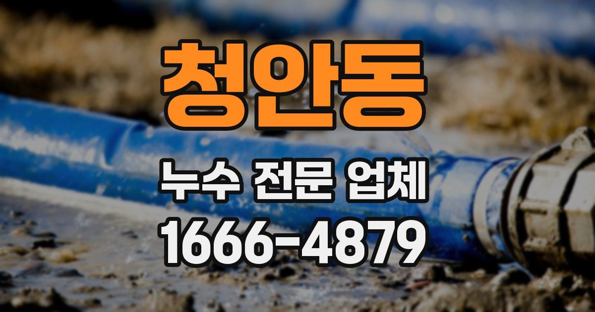 청안동 누수 전문 업체