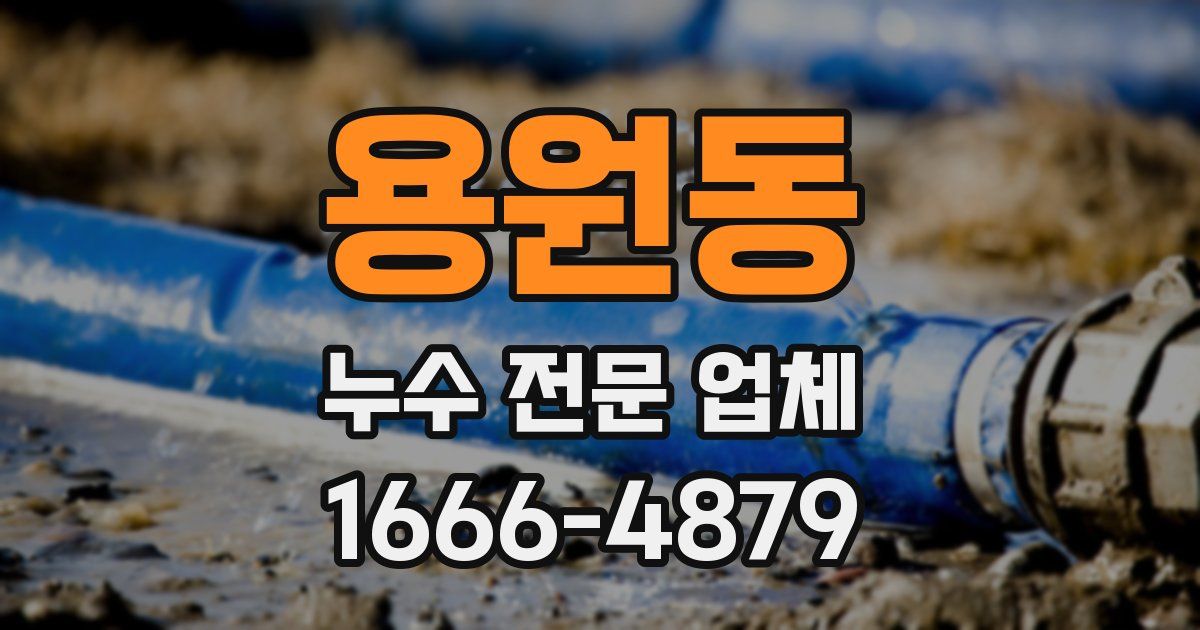 용원동 누수 전문 업체
