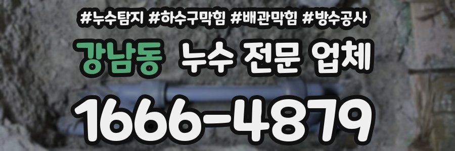 강남동 누수 전문 업체